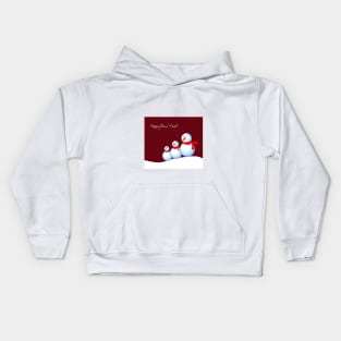 Happy New Year snowmans Kids Hoodie